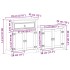 Juego de muebles de baño Corona 2 pzas madera maciza