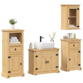 Juego de muebles de baño Corona 4 pzas madera maciza
