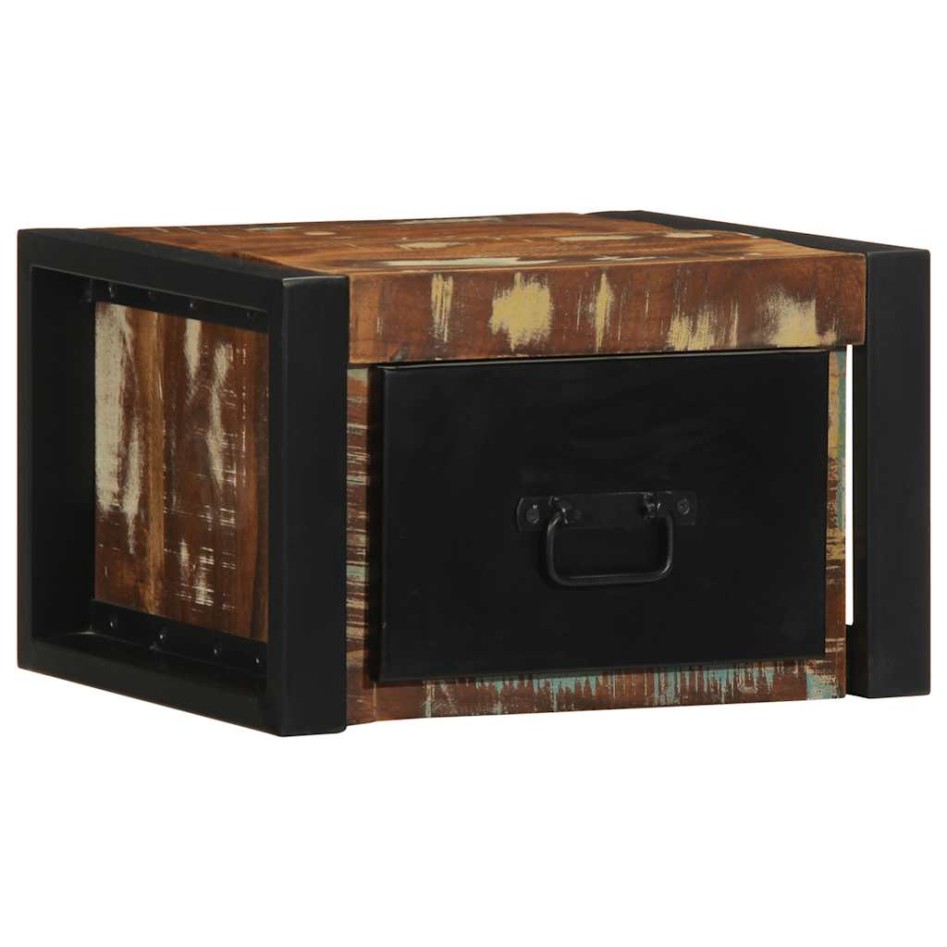 Mesillas de noche multicolor 2 uds 40x35x25 cm madera