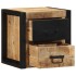Mesitas de noche 2 uds 40x35x40 cm madera maciza rugosa