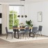 Sillas de comedor 6 unidades terciopelo gris