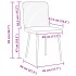Silla de comedor 6 unidades terciopelo