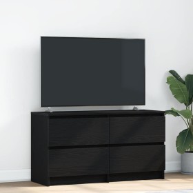 Mueble para TV madera contrachapada negro 100x35x54