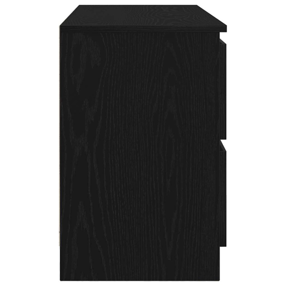 Mueble para TV madera contrachapada negro 100x35x54