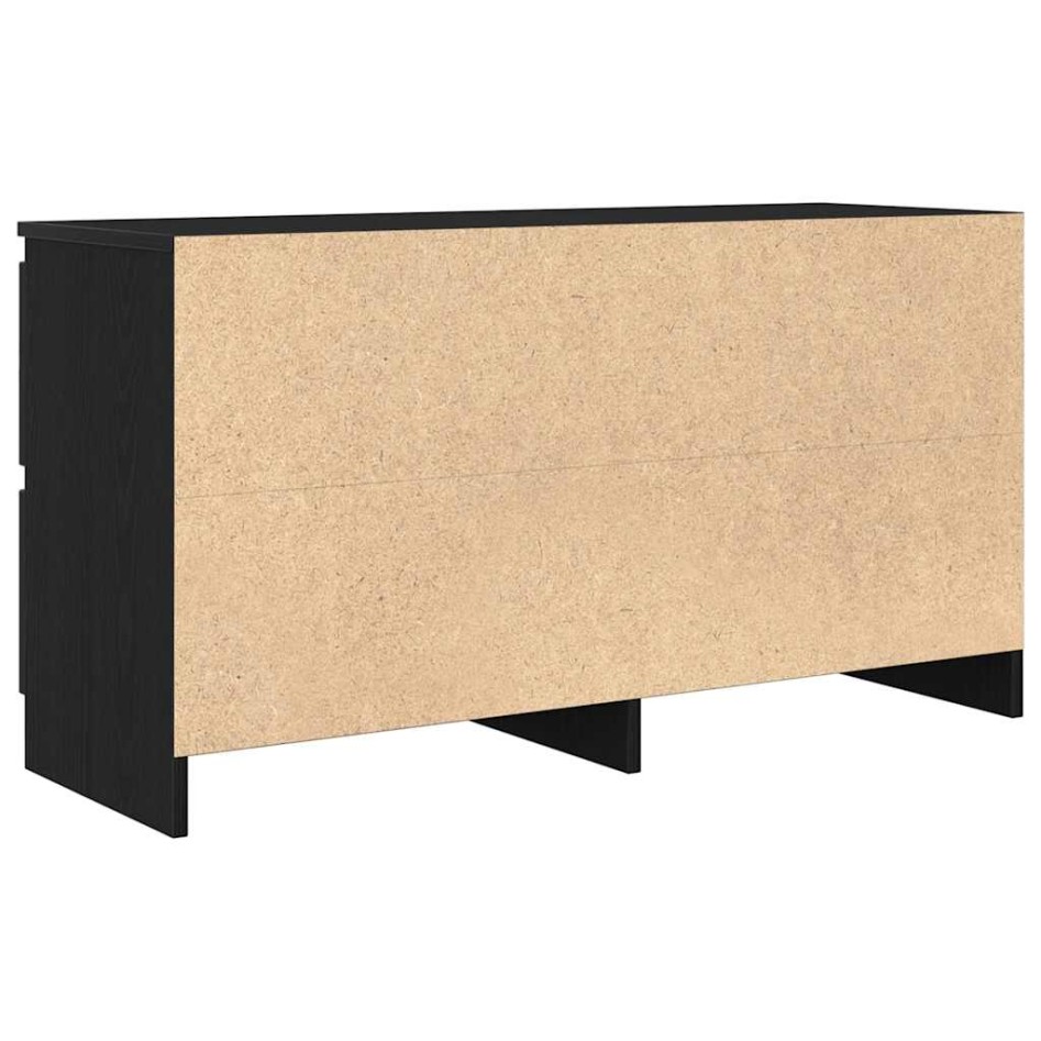 Mueble para TV madera contrachapada negro 100x35x54