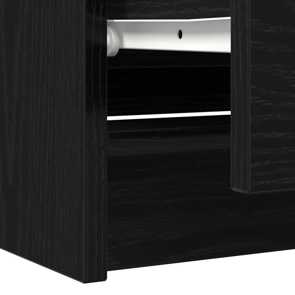 Mueble para TV madera contrachapada negro 100x35x54