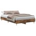 Estructura de cama sin colchón roble ahumado 135x190 cm