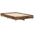 Estructura de cama sin colchón roble ahumado 135x190 cm