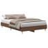Estructura de cama sin colchón marrón roble 135x190 cm