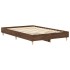 Estructura de cama sin colchón marrón roble 135x190 cm