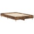 Estructura de cama sin colchón roble ahumado 120x190 cm
