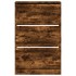 Zapatero de madera de ingeniería roble ahumado 80x21x125,5