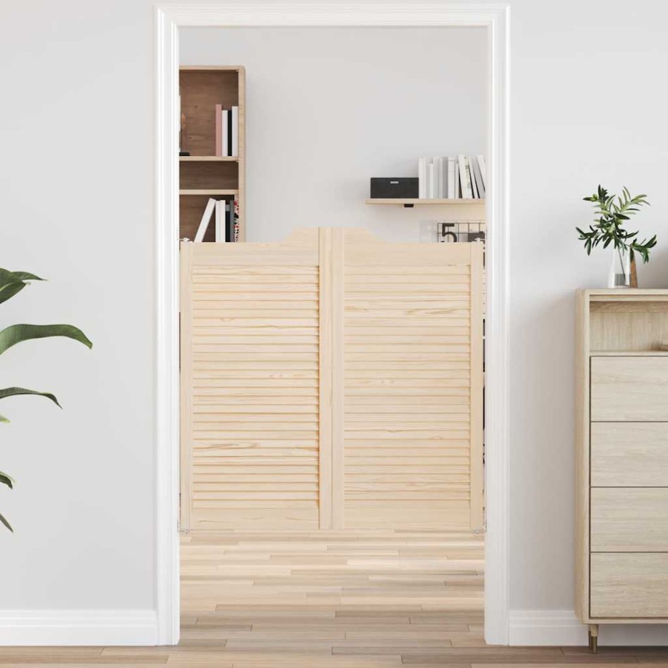 Puertas batientes diseño de lamas 2 par 100x100cm madera