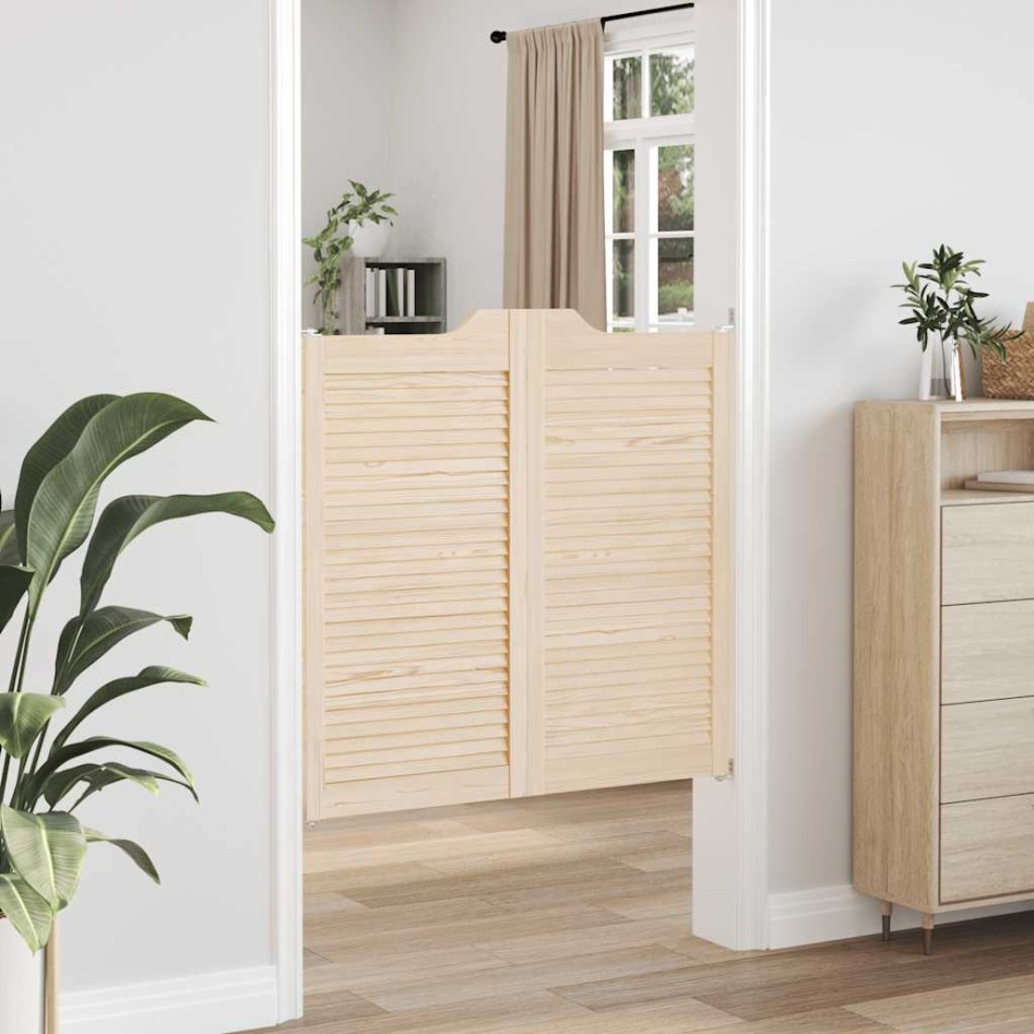 Puertas batientes diseño de lamas 2 par 100x100cm madera