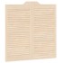 Puertas batientes diseño de lamas 2 par 100x100cm madera
