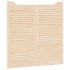 Puertas batientes diseño de lamas 2 par 100x100cm madera