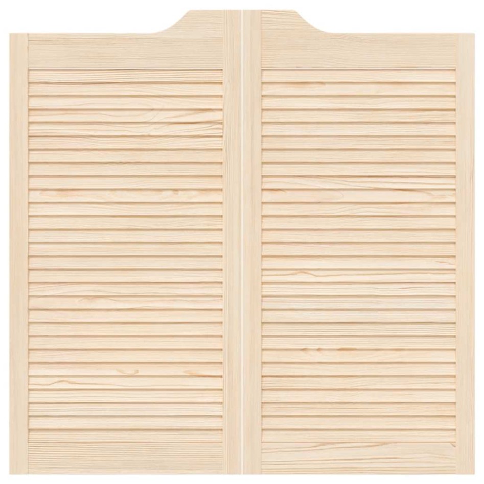 Puertas batientes diseño de lamas 2 par 100x100cm madera