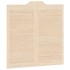 Puertas batientes diseño de lamas 2 par 100x100cm madera