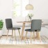 Sillas de comedor 2 unidades tela gris