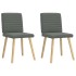 Sillas de comedor 2 unidades tela gris