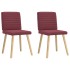Sillas de comedor 2 unidades tela rojo