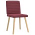 Sillas de comedor 2 unidades tela rojo