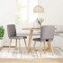 Sillas de comedor 2 unidades tela gris