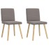 Sillas de comedor 2 unidades tela gris