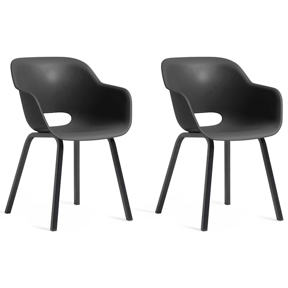 Silla de jardín Keter con patas de metal Noa 2 uds