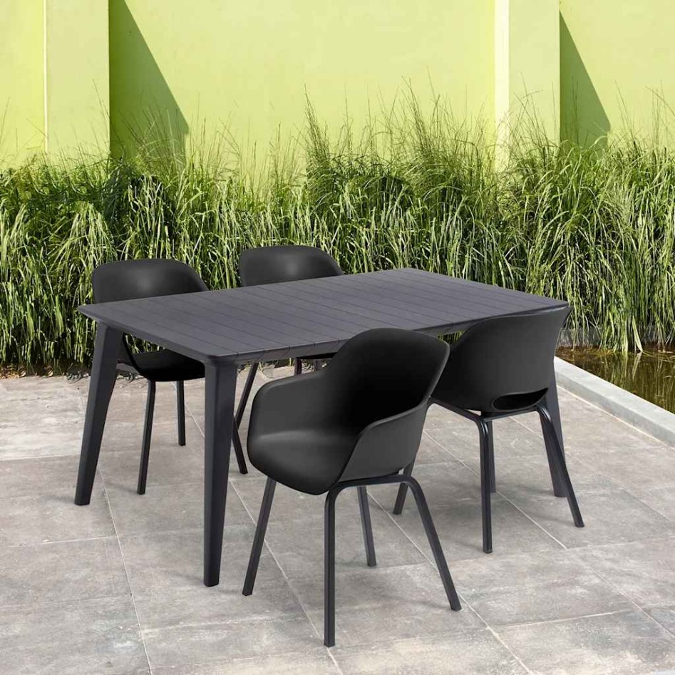 Silla de jardín Keter con patas de metal Noa 2 uds
