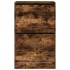 Zapatero de madera de ingeniería roble ahumado 60x34x96,5