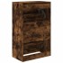 Zapatero de madera de ingeniería roble ahumado 60x34x96,5