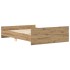 Estructura de cama sin colchón roble artesanal 150x200