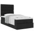 Cama otomana con colchón tela negra 100x200