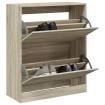 Zapatero de madera de ingeniería roble Sonoma 80x34x96,5 cm