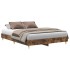 Estructura de cama sin colchón madera roble ahumado 150x200