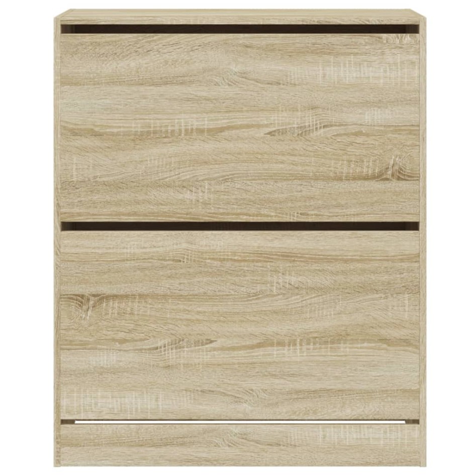 Zapatero de madera de ingeniería roble Sonoma 80x34x96,5