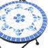 Sillas de bistró plegables 2 uds cerámica azul y