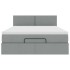 Cama otomana con colchón LED gris claro 140x190 cm
