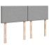Cama otomana con colchón LED gris claro 140x190 cm