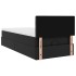 Estructura cama otomana colchón cuero sintético negro 90x200