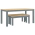 Juego de comedor Panama 3 pzas madera maciza de pino