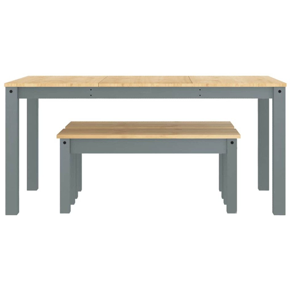 Juego de comedor Panama 3 pzas madera maciza de pino