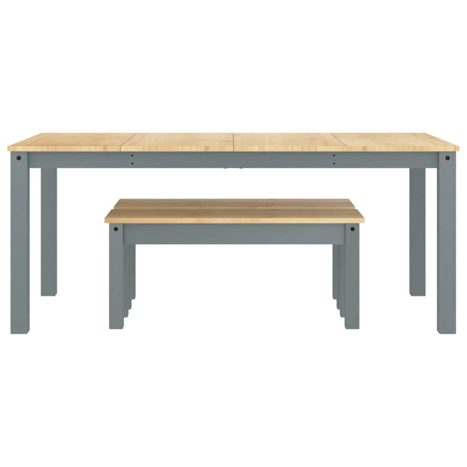 Juego de comedor Panama 3 pzas madera maciza de pino