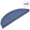 Alfombrilla escalera 30 uds azul 56x17x3 cm