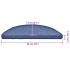 Alfombrilla escalera 30 uds azul 56x17x3