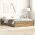 Estructura de cama sin colchón roble artesanal 120x200