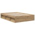 Estructura de cama sin colchón roble artesanal 120x200