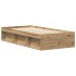 Estructura de cama sin colchón roble artesanal 100x200