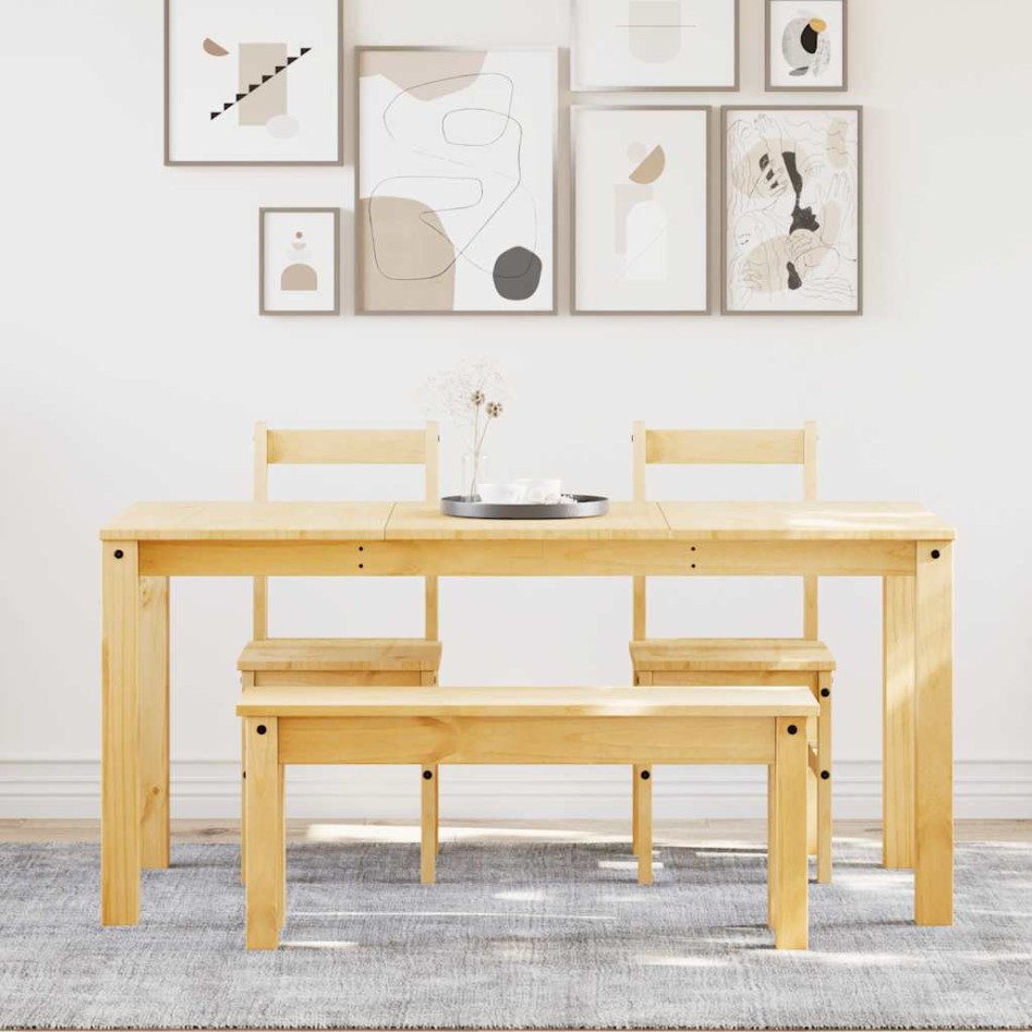 Juego de comedor Panama 4 pzas madera maciza de